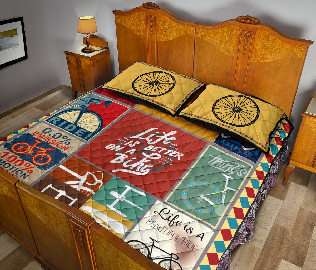 Cycling Life Is Better - Bed Set - Love Quilt Bedding Set