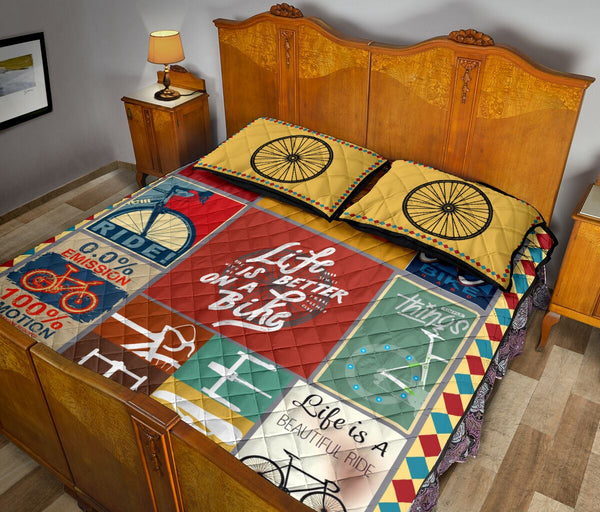 Cycling Life Is Better - Bed Set - Love Quilt Bedding Set