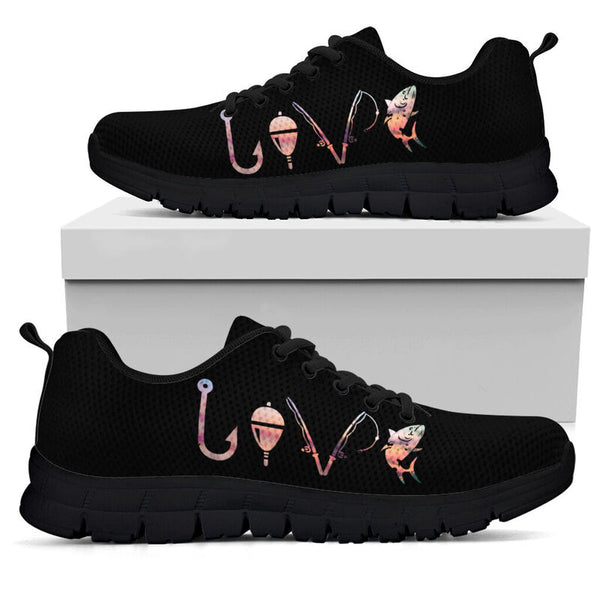 Love Fishing Sneakers, Running Shoes, Shoes For Women, Shoes For Men, Custom Shoes, L- Love Sneakers