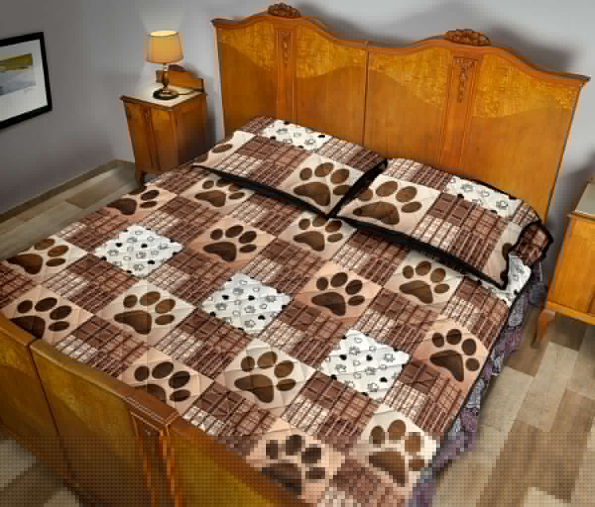 Dog Paw Vintage Caro - Quilt Bed Set - Nnd - Love Quilt Bedding Set