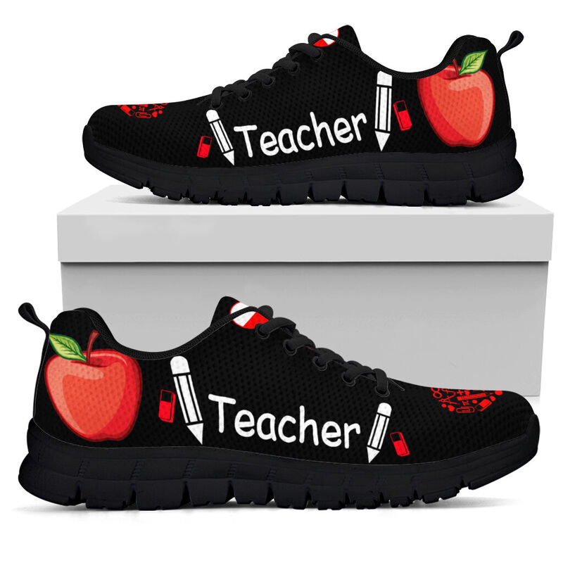 Teacher Heart Icon Shoes Sneakers, Running Shoes, Shoes For Women, Shoes For Men, Custom Sh- Love Sneakers