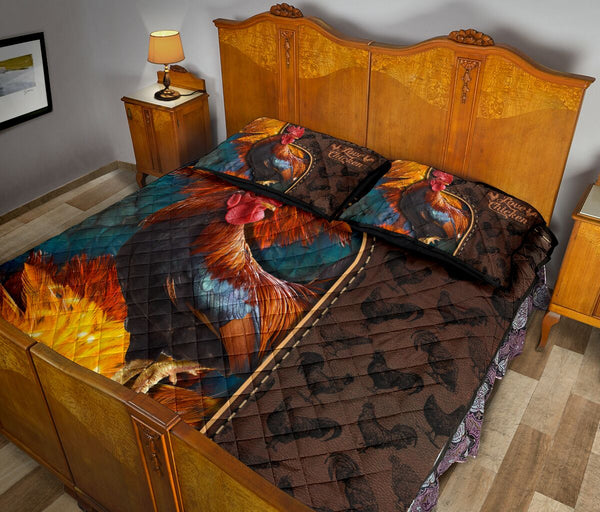 Chicken Leather Style Quilt Bed Set - Love Quilt Bedding Set