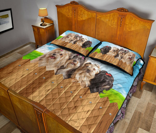Shih Tzu Fence - Bed Set - Love Quilt Bedding Set