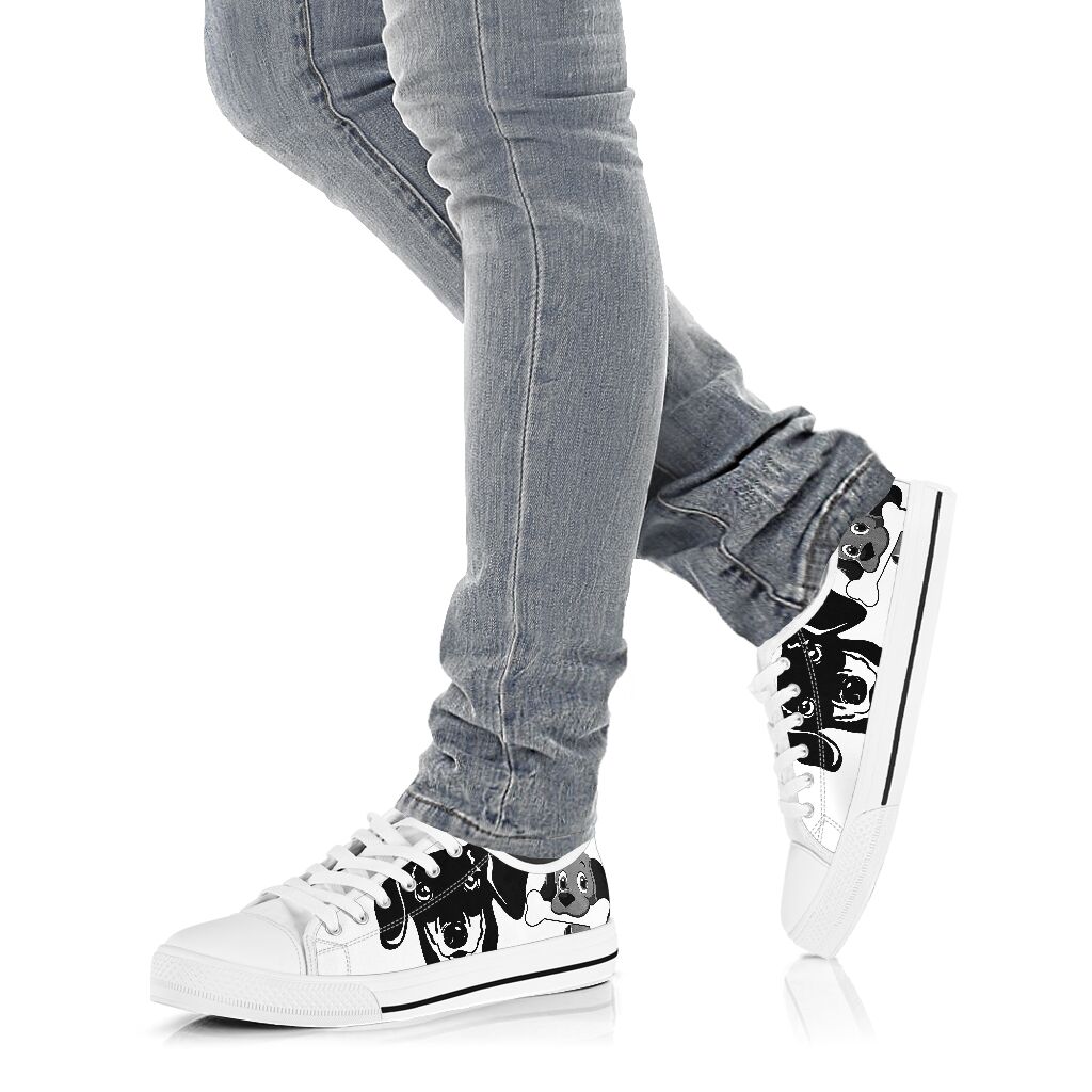 Dachshund Gnaw Bones- Low Top Shoe - Love Love Top Shoes