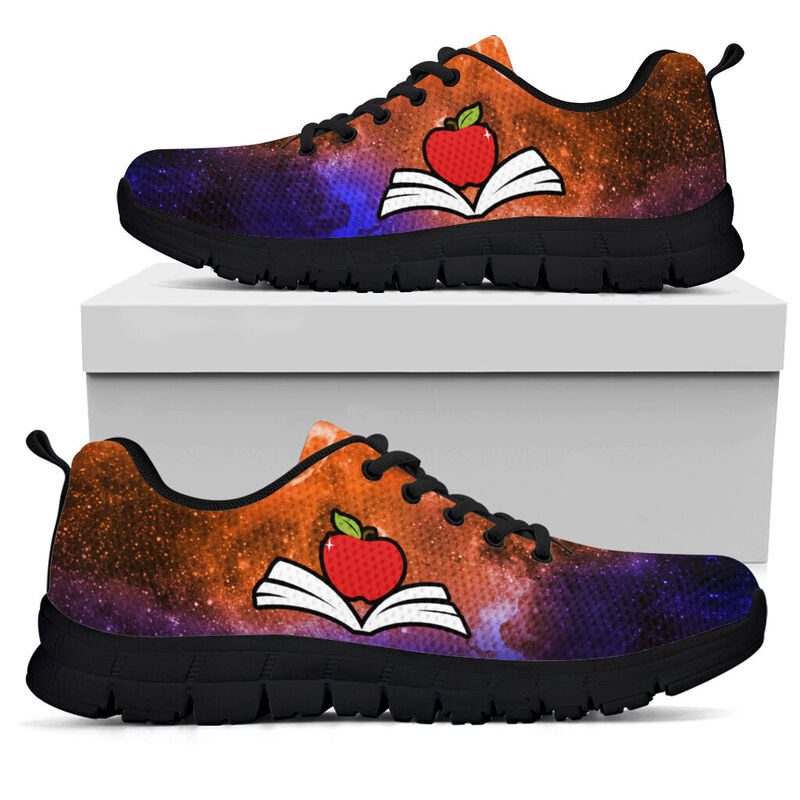 Teacher Galaxy Blue Orange Kd Sneakers, Running Shoes, Shoes For Women, Shoes For Men, Cust- Love Sneakers
