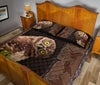 Owl Animal Leather Style Quilt Bed Set - Love Quilt Bedding Set