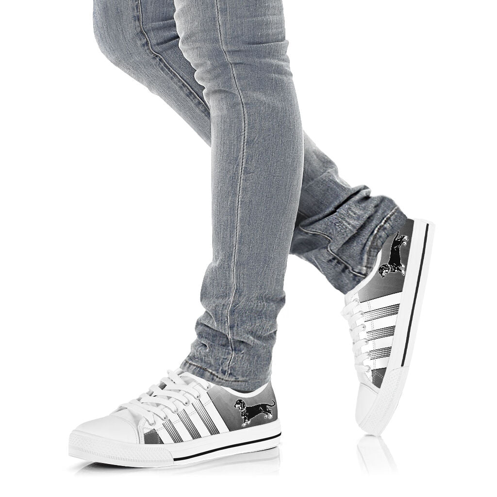 Dachshund 4 Stripes - Low Top Shoe - Love Love Top Shoes