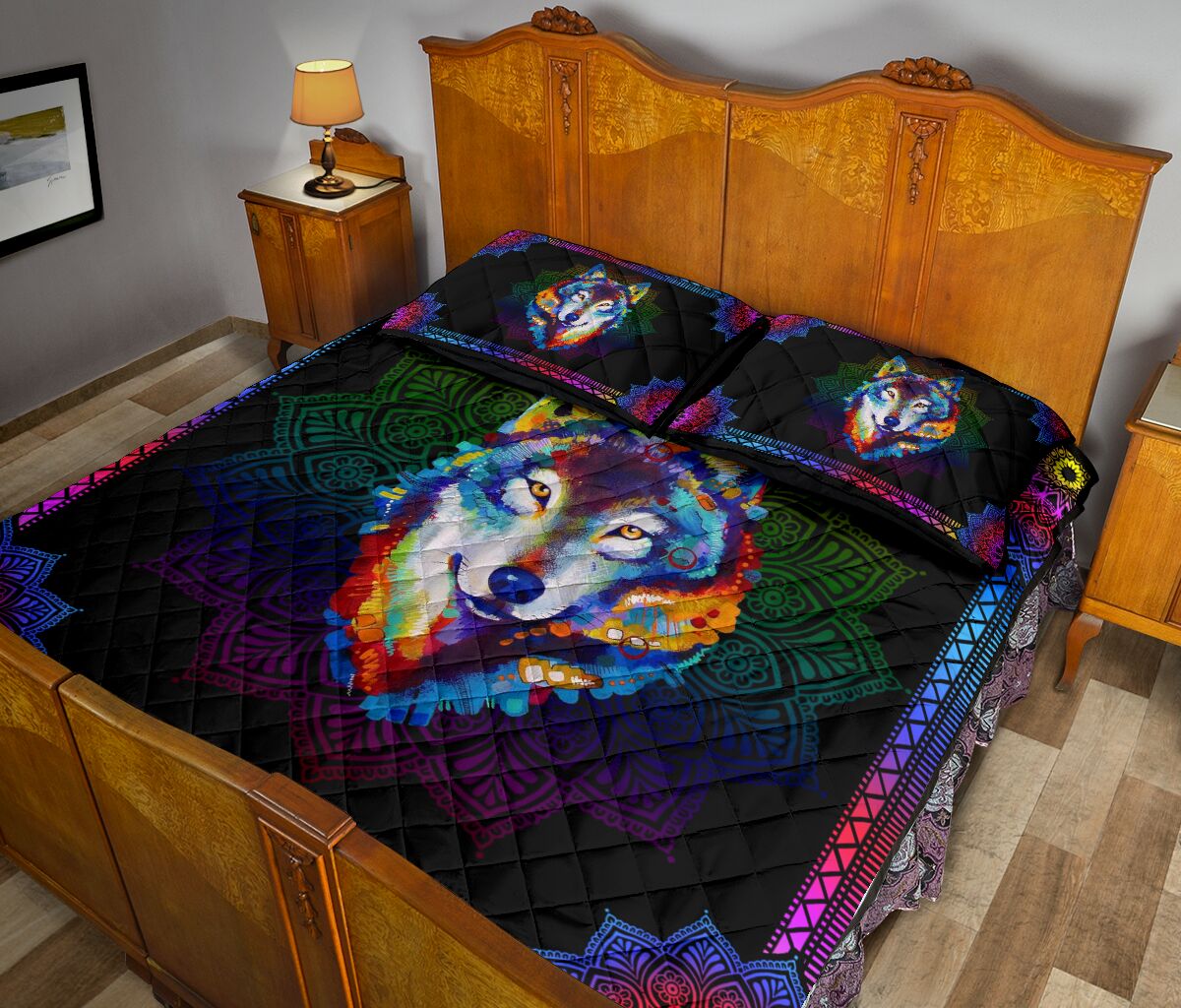 Quilt Bed Set - Wolf 12 - Love Quilt Bedding Set