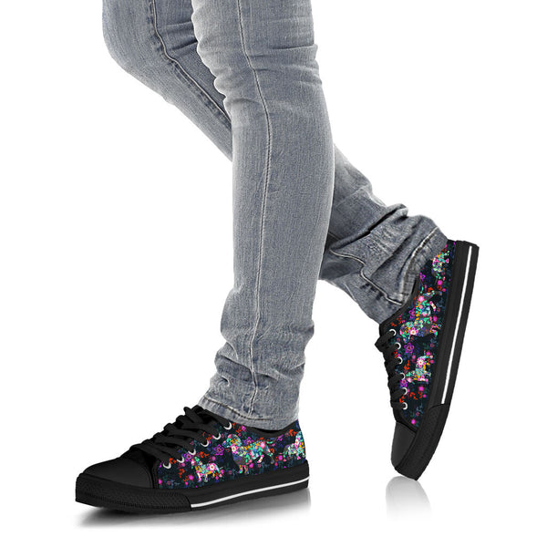 Dachshund Flower Color - Low Top - Nnd Shoe - Love Love Top Shoes