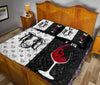 Australion Shepherd Dog Black And White Quilt Bed Set - Love Quilt Bedding Set