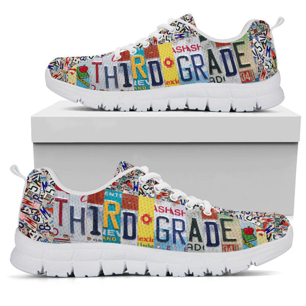 Third Grade License Plates Sneakers, Runni- Love Sneakers