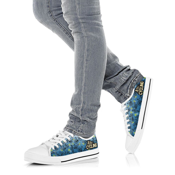 Cycling Patern Low Top Shoe - Love Low Top Shoes