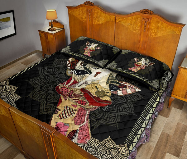 Giraffe Quilt Bed Set 15 - Love Quilt Bedding Set