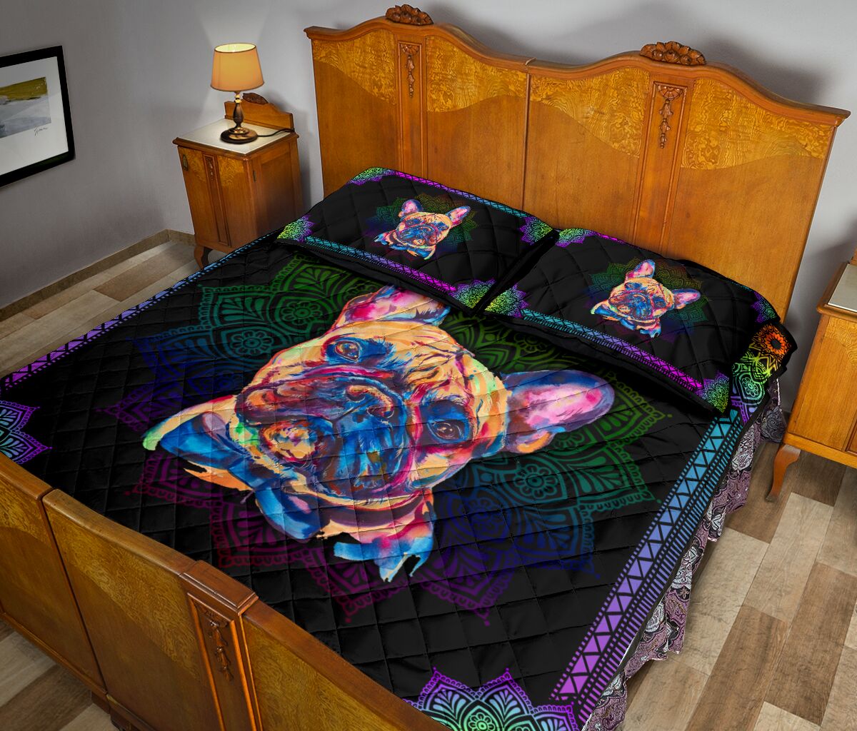 Quilt Bed Set - Frenchie 10 - Love Quilt Bedding Set