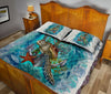 Turtles Watercolor Style Quilt Bed Set - Love Quilt Bedding Set