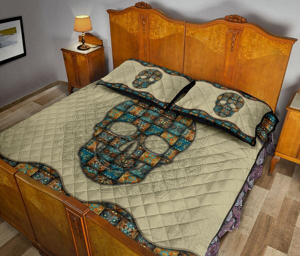 Quilt Bed Set - Skull - Mandala 84 - Love Quilt Bedding Set