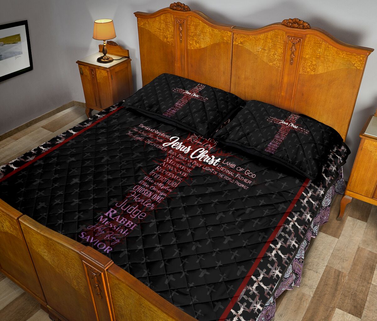 God Jesus Quote Style Quilt Bed Set- Love Quilt Bedding Set