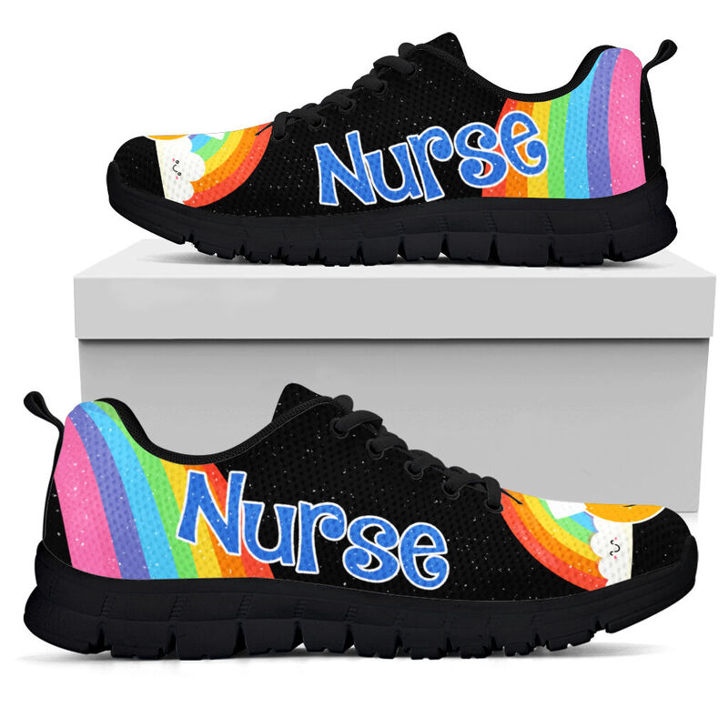 Nurse Happy Black Kd Sneakers, Running Shoes, Shoes For Women, Shoes For Men, Custom Shoes,- Love Sneakers