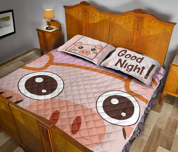 Pig Good Night - Love Quilt Bedding Set