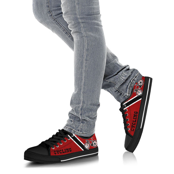 Cycling Background Red Shoe - Love Love Top Shoes