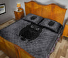 Owl Mandala Grey Quilt Bed Set - Love Quilt Bedding Set