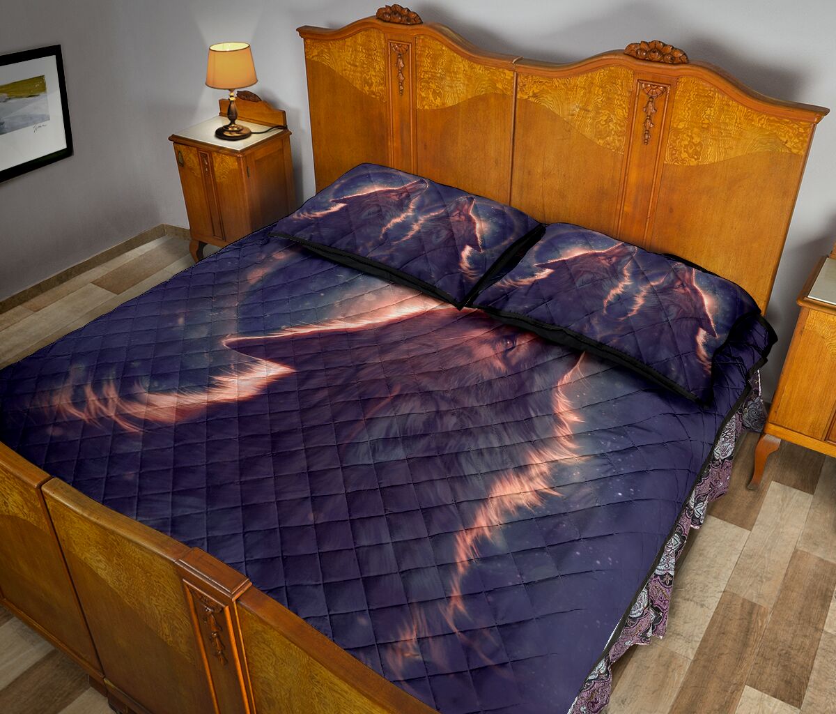 Wolf Quilt Bed Set 44 - Love Quilt Bedding Set