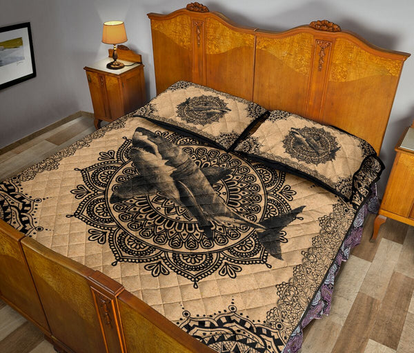 Shark Kraft Style Quilt Bed Set - Love Quilt Bedding Set
