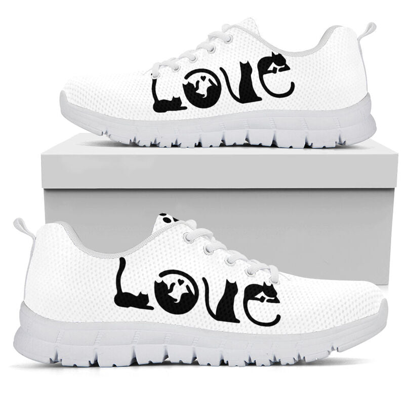 Love Cat Sneakers, Running Shoes, Shoes For Women, Shoes For Men, Custom Shoes, L- Love Sneakers