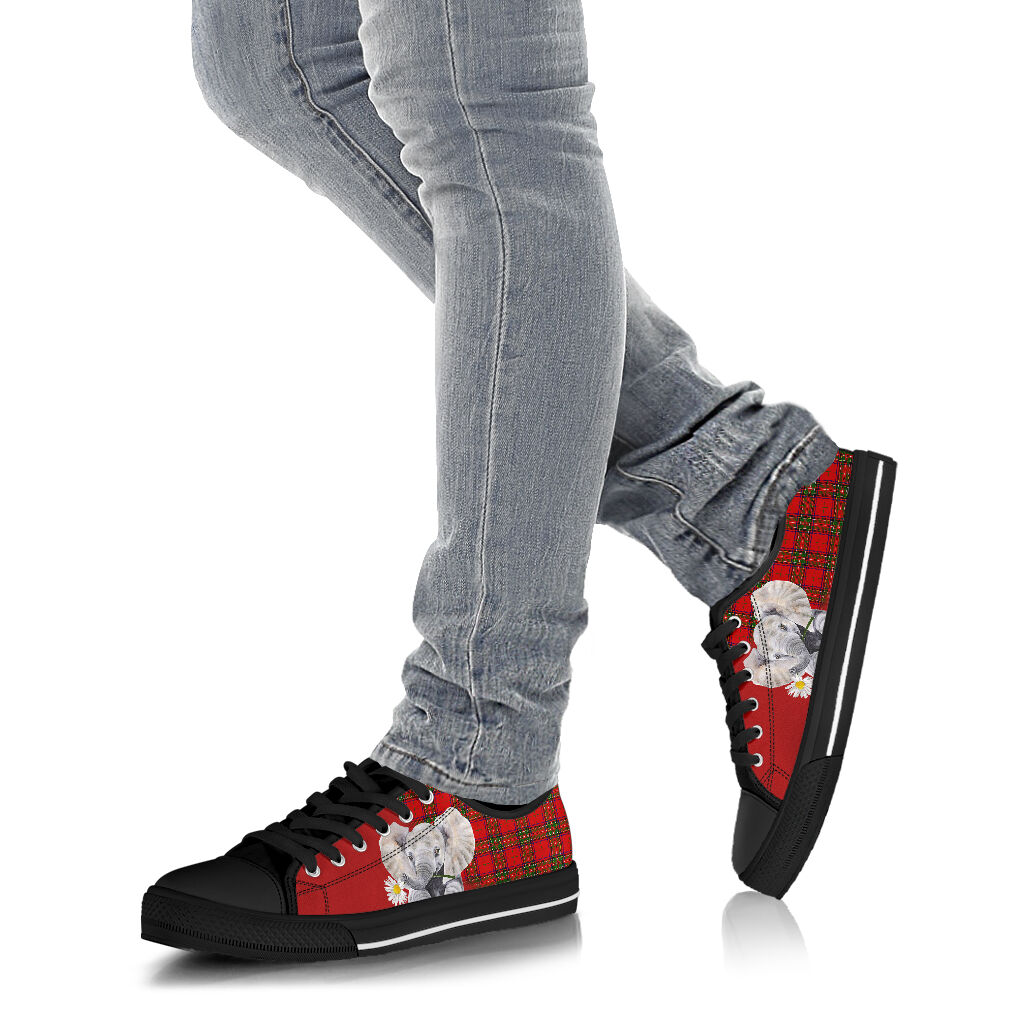Elephant Red Plaid Low Top  Shoes