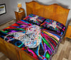 Fox Hippie Style Quilt Bed Set - Love Quilt Bedding Set