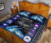 Dolphin Love Dark Moon Quilt Bed Set - Love Quilt Bedding Set