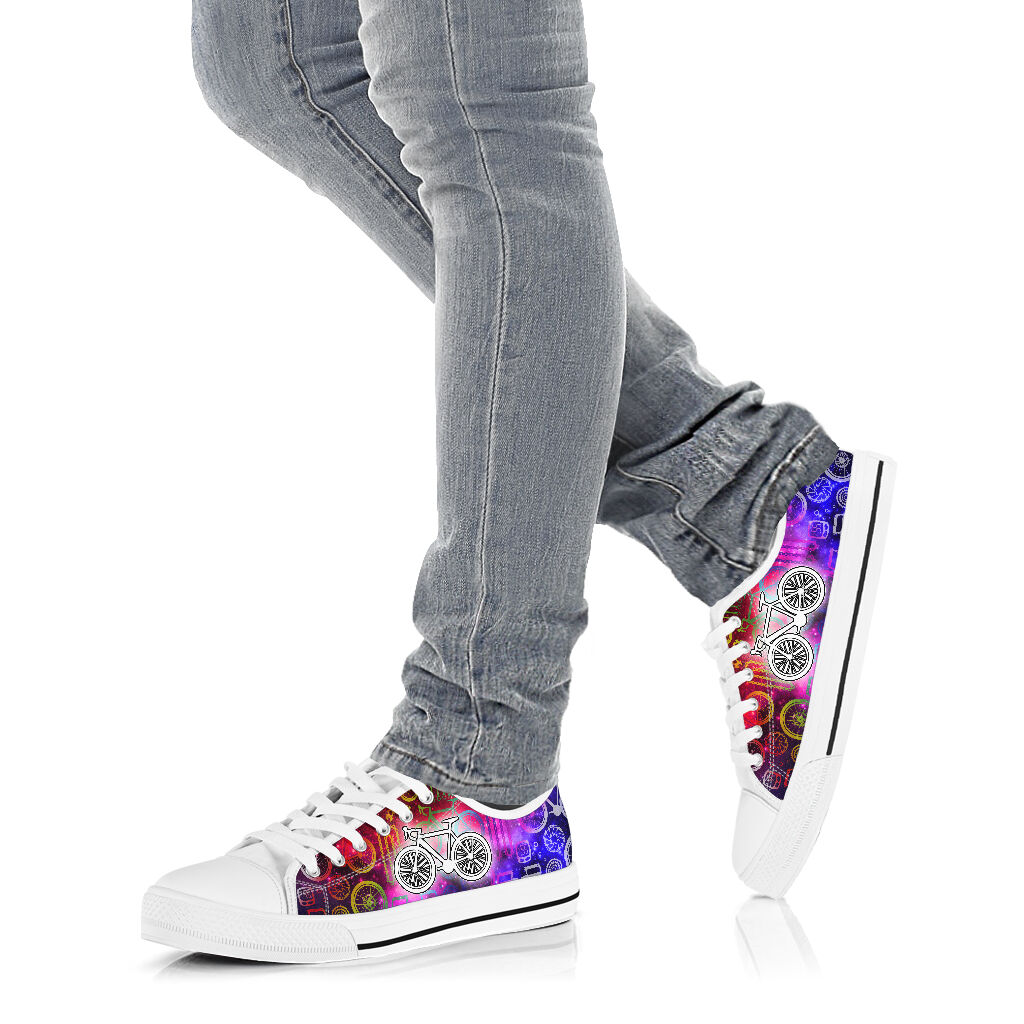 Cycling Galaxy - Low Top Shoe - Love Love Top Shoes