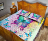 Butterfly Color- Quilt Bed Set - Love Quilt Bedding Set