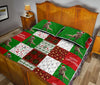 Dinosaurs Merry Christmas Pattern Style Quilt Bed Set - Love Quilt Bedding Set