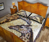 Giraffe Watercolor Art Style Quilt Bed Set - Love Quilt Bedding Set