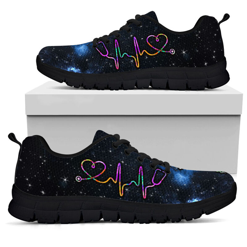 Nurse- Galaxy Art Sneakers, Running Shoes, Shoes For Women, Shoes For Men, Custom Shoes, L- Love Sneakers