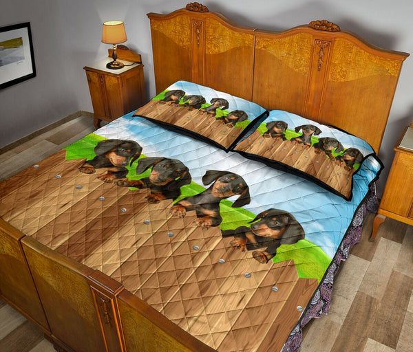 Dachshund Fence - Bed Set - Love Quilt Bedding Set