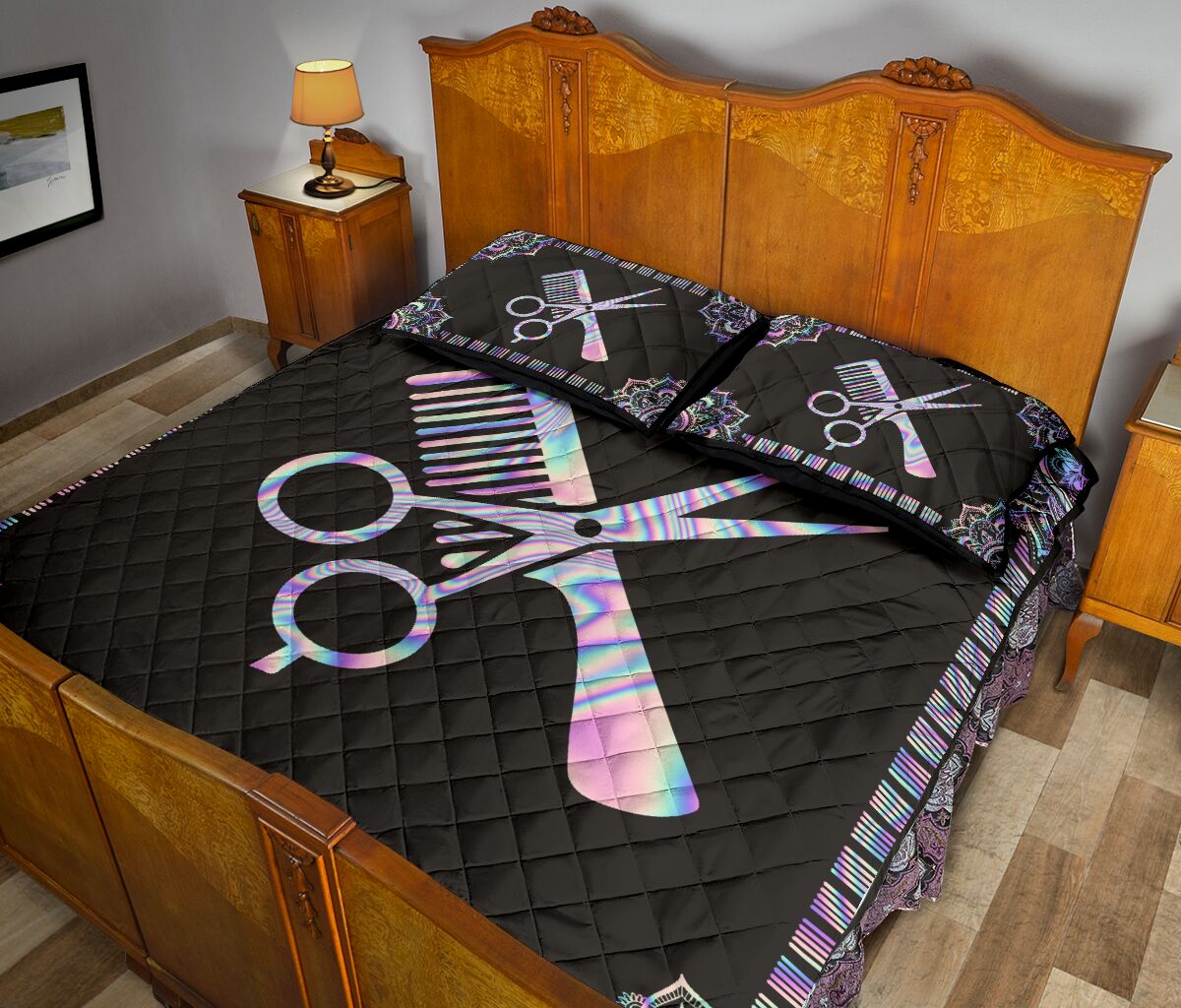 Hairstylist Holographic - Bed Set - Love Quilt Bedding Set