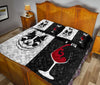 Akita Dog Black And White Style Quilt Bed Set - Love Quilt Bedding Set