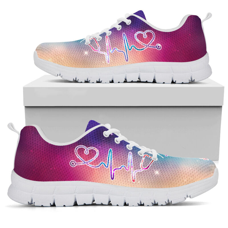 Galaxy Art Nurse Sneakers, Running Shoes, Shoes For Women, Shoes For Men, Custom Shoes, L- Love Sneakers
