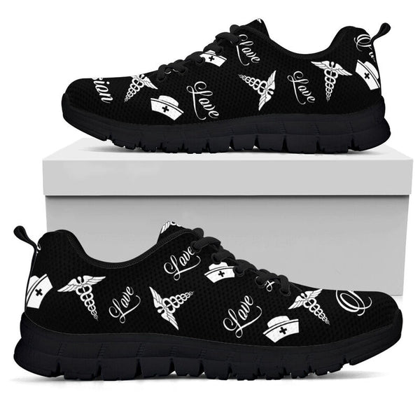 Nurse- Love Passion Sneakers, Running Shoes, Shoes For Women, Shoes For Men, Custom Shoes, L- Love Sneakers