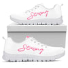 Librarian Strong Pink White Sneakers, Running Shoes, Shoes For Women, Shoes For Men, Custom - Love Sneakers