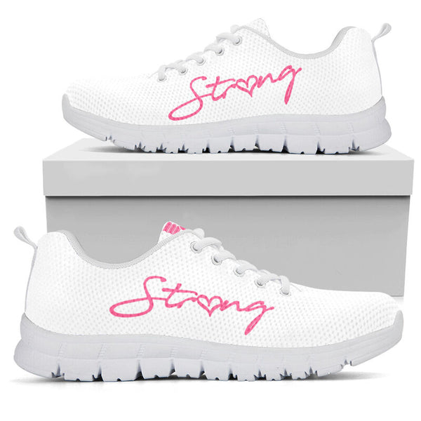 Librarian Strong Pink White Sneakers, Running Shoes, Shoes For Women, Shoes For Men, Custom - Love Sneakers