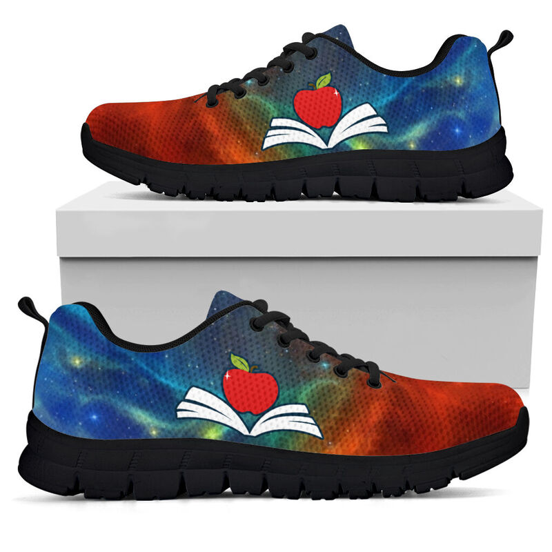 Teacher- Orange Blue Galaxy Kd Sneakers, Running Shoes, Shoes For Women, Shoes For Men, Cust- Love Sneakers