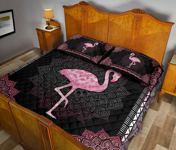 Flamingo Quilt Bed Set 49 - Love Quilt Bedding Set