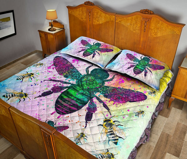 Bee Color- Quilt Bed Set - Love Quilt Bedding Set