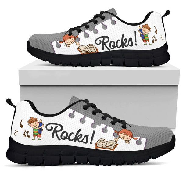 Preschool Rocks Gray White Kd Sneakers, Running Shoes, Shoes For Women, Shoes For Men, Cust- Love Sneakers