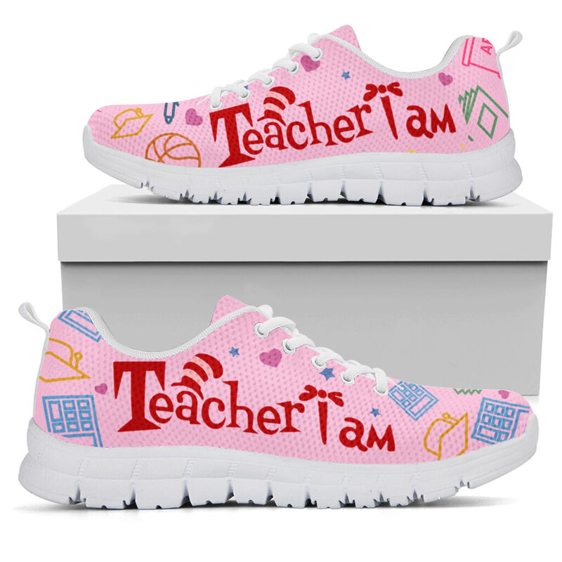 Teacher I Am Sneakers, Running Shoes, Shoes For Women, Shoes For Men, Custom Shoes, L- Love Sneakers