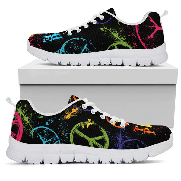 Teacher Peace Art Sneakers, Running Shoes, Shoes For Women, Shoes For Men, Custom Shoes, L- Love Sneakers