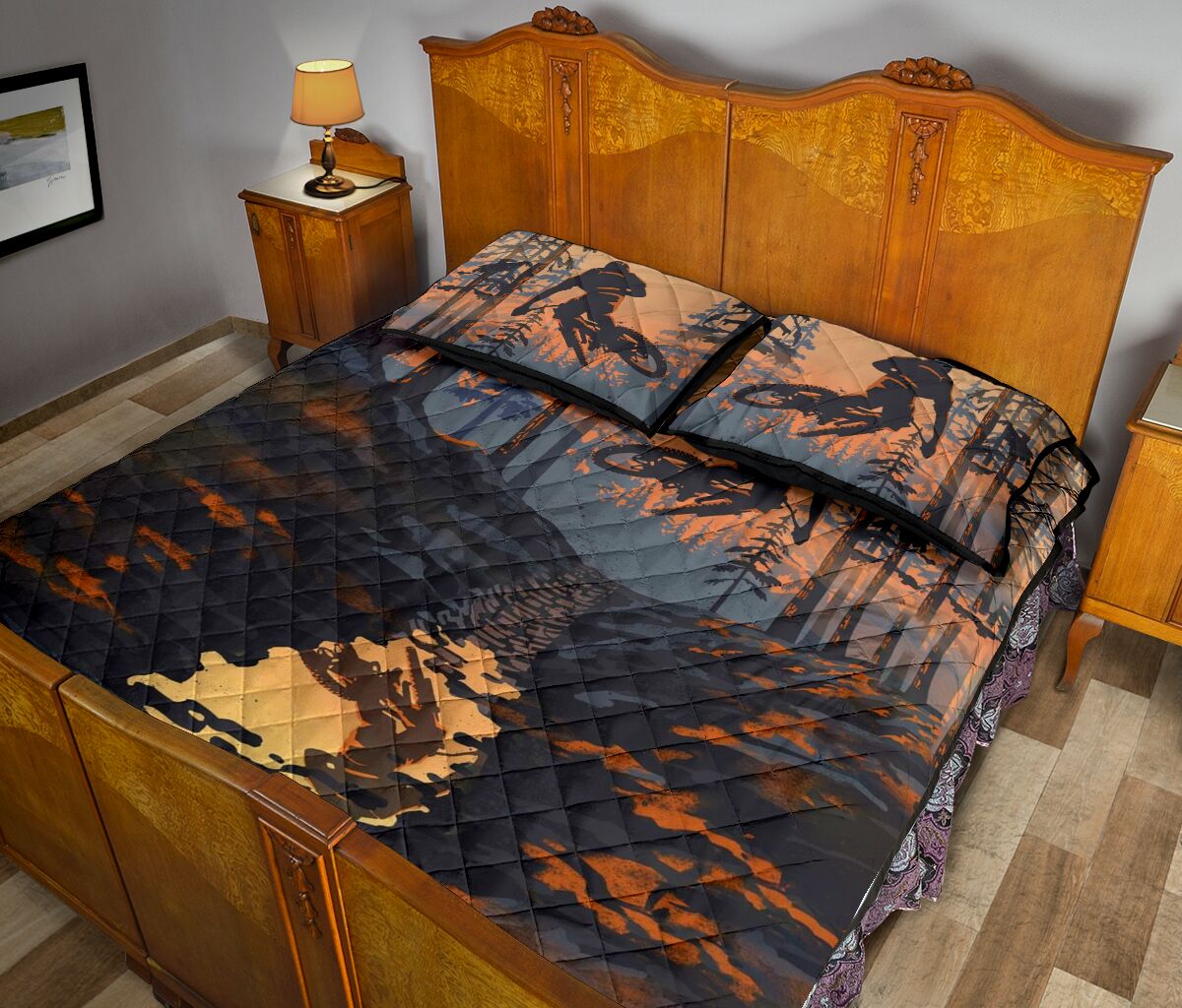 Mountain Bike Sunset - Bed Set - Love Quilt Bedding Set